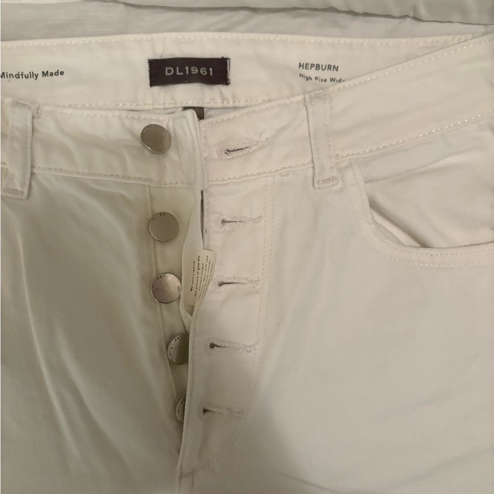 DL1961 The Hepburn White Denim Pants